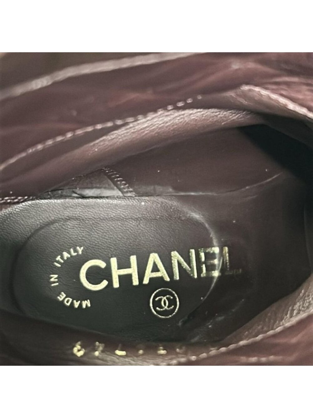 Chanel Short Boots 34.5 C Black CC Logo Leather - Picture 9 of 12